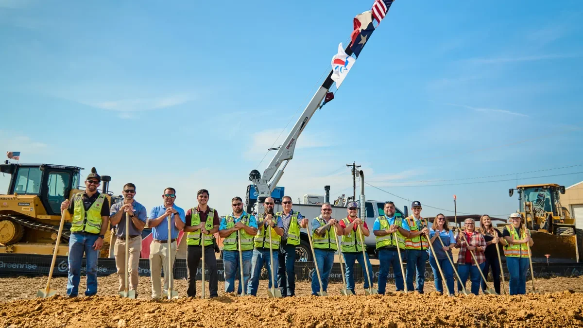 Celebration of the groundbreaking at the Pecan Creek Water Reclamation Plant.